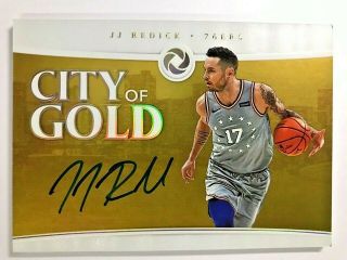 2018 - 19 Panini Opulence Holo City Of Gold Signature Autograph : Jj Redick 05/10