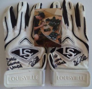 Kevin Newman Game 2016 Batting Gloves Louisville Slugger Photo Proof B