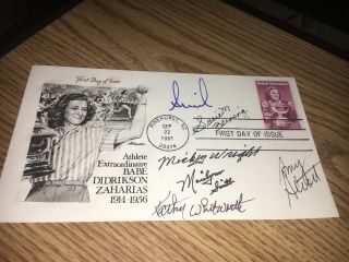 6 Golf Hall Of Famers Signed Babe Zaharias First Day Cover W/coa
