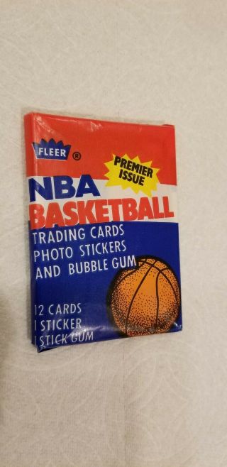 (1) 1986 - 87 Fleer Basketball Wax Pack (maybe Barkley,  Jordan,  Ewing Rookies?)