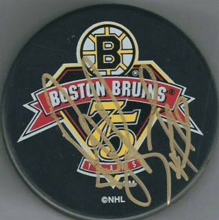 Autographed Ray Bourque Boston Bruins Hockey Puck W/coa
