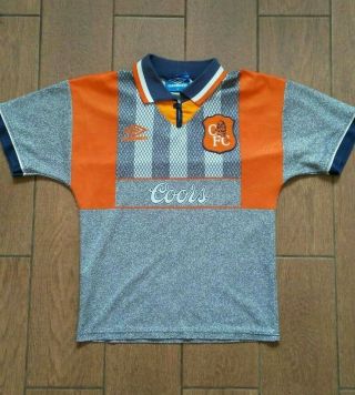 Football Shirt Soccer Fc Chelsea Blues Away 1994/1995/1996 Umbro Jersey Kids Lb