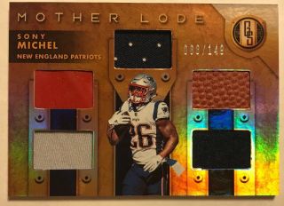 2019 Panini Gold Standard Mother Lode Sony Michel 5x Jersey/patch D 088/149