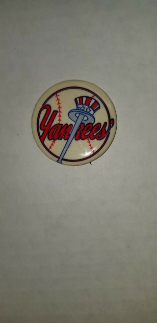 Vintage 1940s York Yankees 1 1/2 Inch Stick Pin Button Pinback Rare