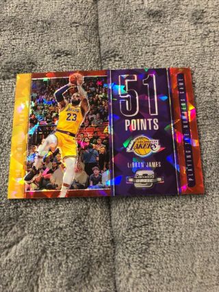 Lebron James 2018 - 19 Contenders Optic Playing The Number Game Red Cracked Ice Sp