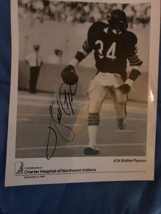 walter payton autograph photo From 1989.  This Is Not A Reprint 2
