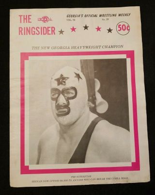 Georgia Championship Wrestling The Ringsider Program The Masked Superstar