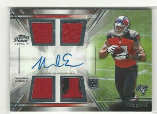 2014 Topps Prime Mike Evans Rc Auto Quad Patch - Jersey Level V Buccaneers - A&m