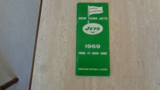 1969 York Jets American Football League (afl) Media Guide - Joe Namath