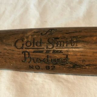 Vintage Gold Smith Wooden Softball Bat No 82 USA Baseball 3