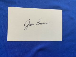 Jim Brown Signed 3x5 Index Card Hof Cleveland Browns Best Football Player Ever?