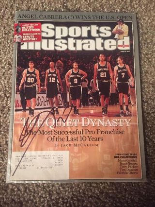 Manu Ginobili Auto Autographed Signed Sports Illustrated San Antonio Spurs Proof