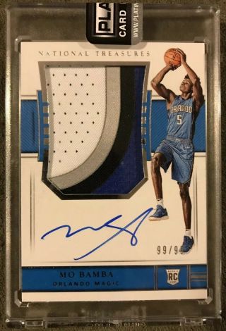 Mo Bamba 2018 - 19 National Treasures 99/99 Rpa " Rc " Patch Auto 1/1 Read - Dented
