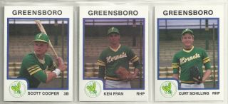 1987 Pro Cards Greensboro Hornets 26 - Card Minor League Team Set Curt Schilling