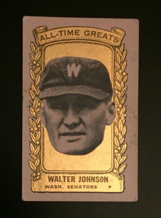 Vintage 1963 Bazooka All - Time Greats Walter Johsnon 12 - Washington Senators