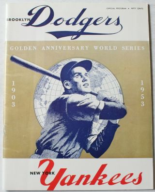 1953 World Series Opie Reprint Le Program Brooklyn Dodgers Vs York Yankees
