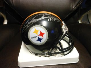 Rod Woodson Auto Signed Pittsburgh Steelers Mini Helmet Hof 09