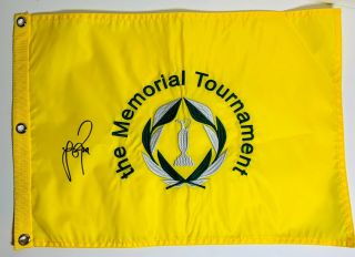 Justin Rose Signed Autograph The Memorial Golf Tournament Flag Proof 2010