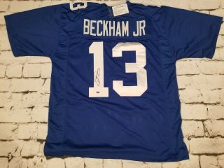 Odell Beckham Jr Signed Jersey York Giants Custom Size Xl Leaf