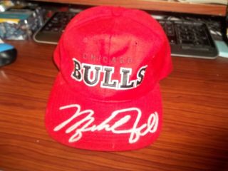 Michael Jordan Signed Autographed Chicago Bulls Wool Starter Hat