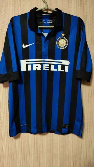 Internazionale Inter Milan 2011 2012 Blue Black Home Nike Shirt Jersey Size M