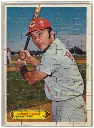 1974 Topps Puzzles Johnny Bench Test Issue