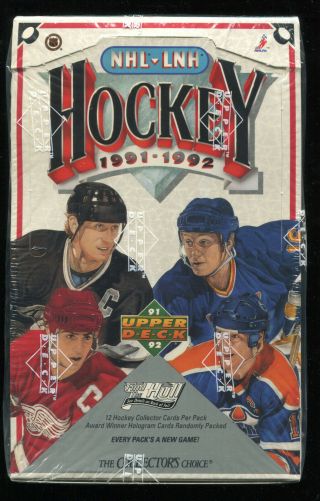 1991 - 92 Upper Deck Hockey Wax Box 36 Packs