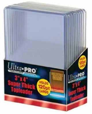 1 Pack Of 10 Ultra Pro 3 " X 4 " Thick 120pt Toploader