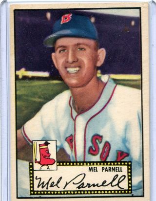 1952 Topps Baseball Card Of Mel Parnell Of The Boston Red Sox R/b Vg - Ex 30