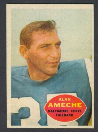 1960 Topps Football Alan Ameche 2 Colts Nearmint