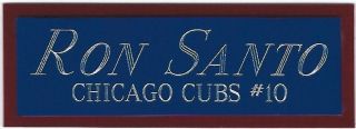 Ron Santo Chicago Cubs Nameplate Autographed Signed Baseball Display Cube Case