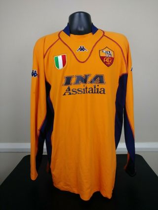 As Roma 2001 - 02 Goalkeeper Shirt Kappa Size Xxl