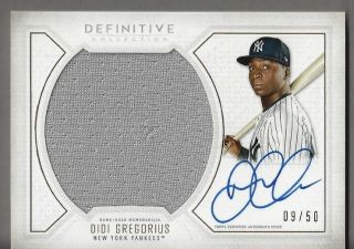 2019 Definitive Didi Gregorius Jersey Auto 9/50,  Yankees