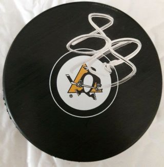 Sidney Crosby Pittsburgh Penguins Logo Signed Autographed Nhl Hockey Puck &