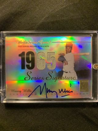 2003 Topps Tribute Maury Wills Autograph Relic Game Jersey Dodgers Auto