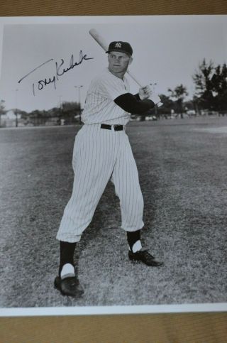 Tony Kubek Vintage Autographed Signed 8x10 Photo York Yankees 1957 Roy
