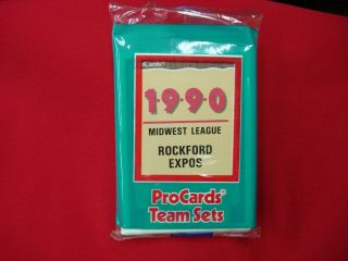 1990 Rockford Expos Minor League Team Set Procards Factory