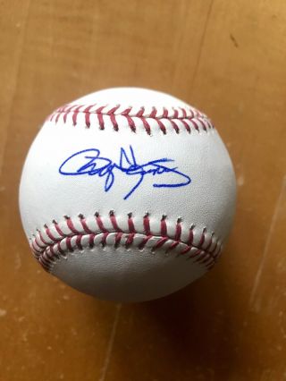 Roger Clemens Signed Autograph Baseball Leaf Yankees Red Sox Astros Jays
