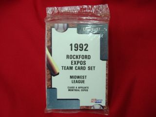 1992 Rockford Expos Minor League Team Set Fleer Procards Fact.
