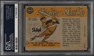 1960 Topps Mickey Mantle ALL - STAR 563 PSA 7 NRMT (PWCC) 2