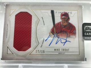 2019 Topps Definitive Mike Trout Patch/auto 07/17 Angels Sick