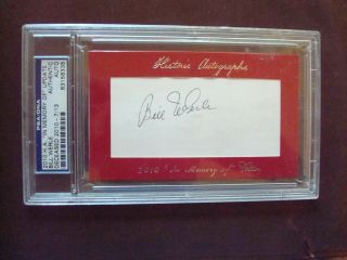 Billy Werle 1949 - 54 Pirates Red Sox 2010 In Memory Of Autograph 7/13 D.  2010
