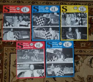 1989 Silver Spring Speedway Programs Sprint Stock Car Racing 5 Dif