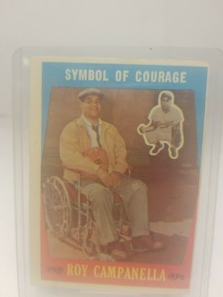 1959 Topps 550 Roy Campanella - Symbol Of Courage