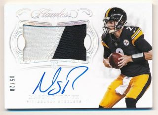 Mason Rudolph 2018 Panini Flawless Rc Rookie Autograph 2 Color Patch Auto Sp /20