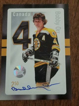 Bobby Orr Autographed Stamp Canada Post Boston Bruins Nhl Autograph