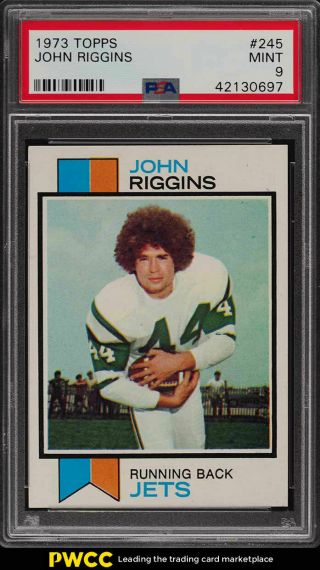 1973 Topps Football John Riggins 245 Psa 9 (pwcc)