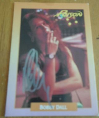 Poison Bobby Dall Signed Rock N Roll Card Glam Metal Hair Metal