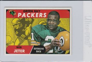1968 Topps Bob Jeter Green Bay Packers 52 Rookie Nfl Football Card