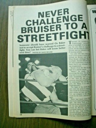 INSIDE WRESTLING - 12/75 BRUISER - OX STREET FIGHT ANDRE vs SUPERSTAR MIL RHODES 4